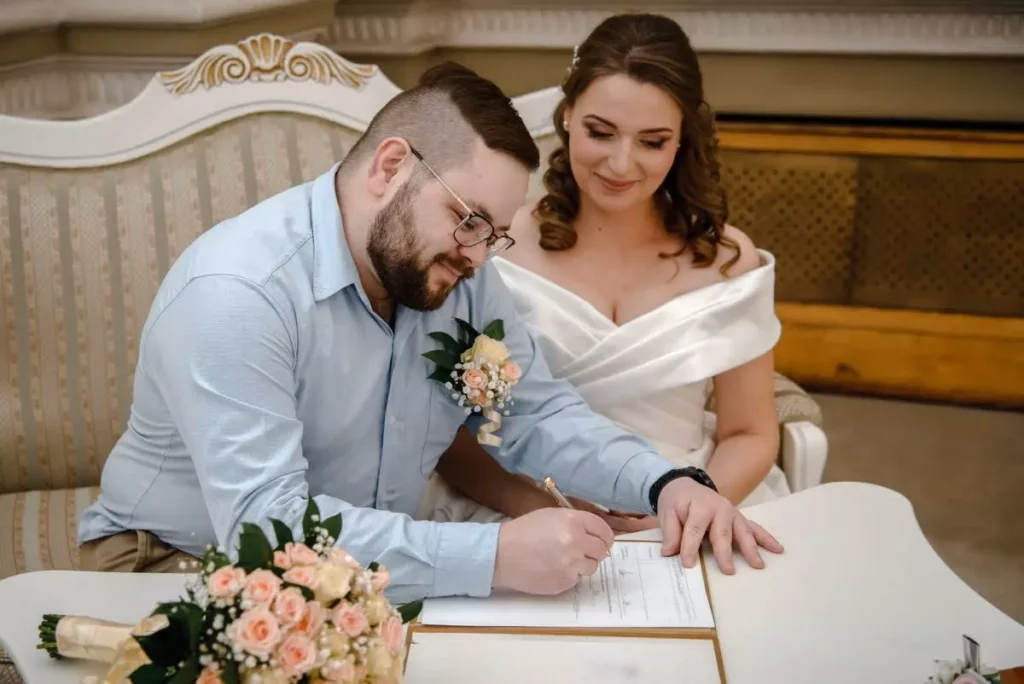 свадебное фото регистрации брака в спб